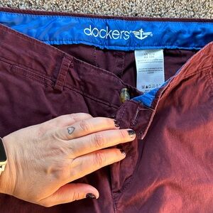 Dockers Maroon Casual Pants